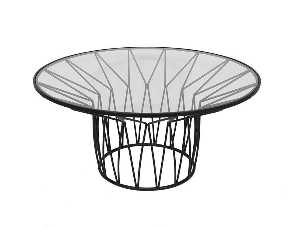 Mesa de Centro Home ESPRIT Metal Cristal 85 x 85 x 39 cm