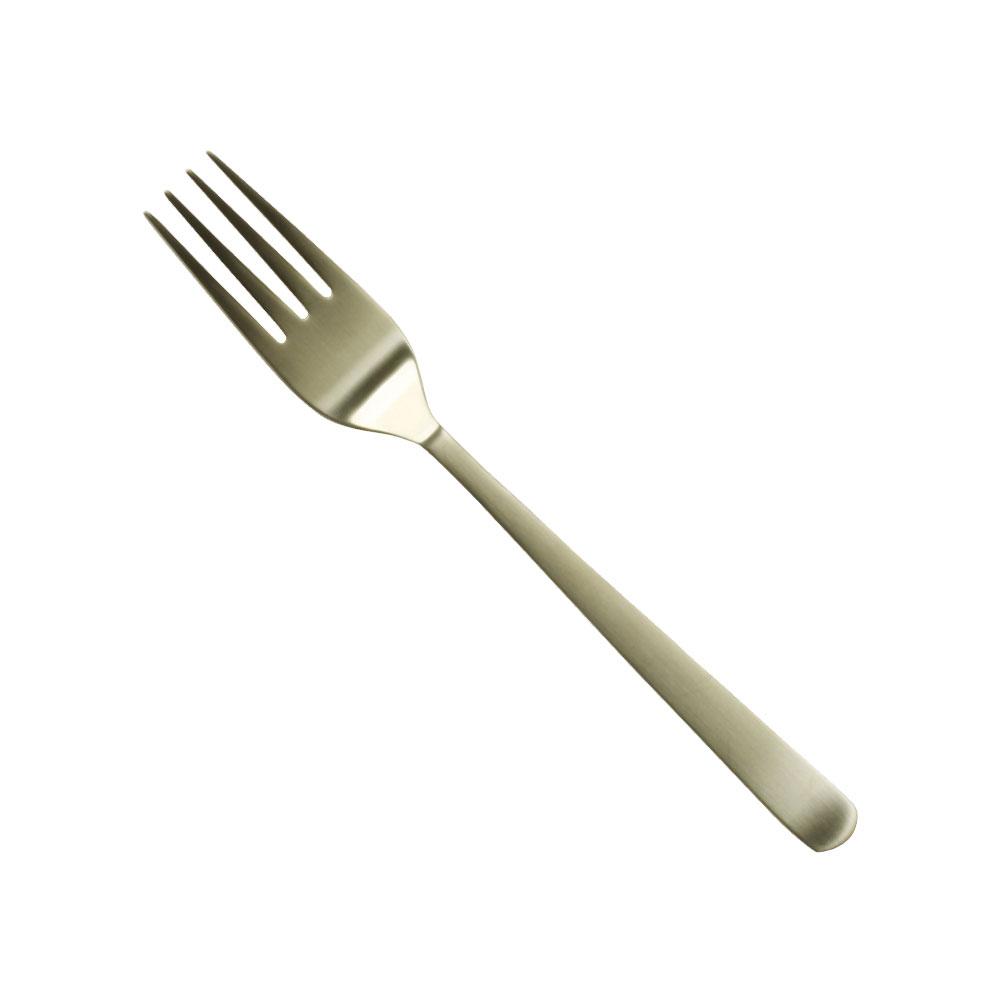 Herdmar Tenedor de Postre Colección Oslo Champagne Mate Set de 12 Unidades 18,5 cm