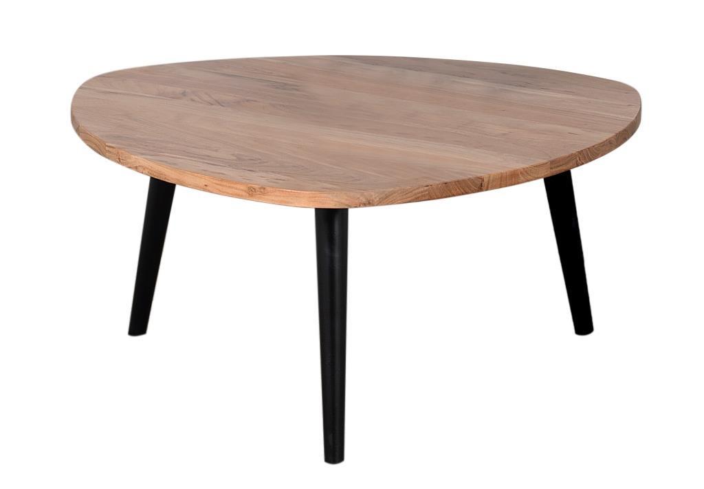 Mesa de Centro DKD Home Decor Metal Acacia 90 x 90 x 76 cm