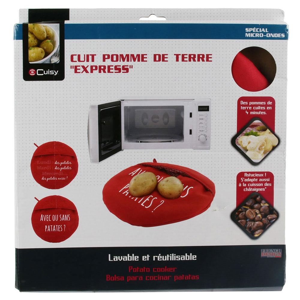 Cuisy Cuece Patatas Microondas, Cocina Patatas en 4 Minutos, 26 cm, Reutilizable, Incluye Instrucciones