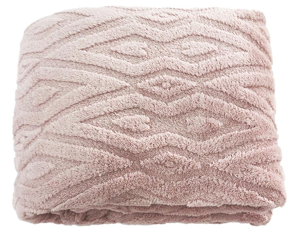 DKD Home Decor Manta Urban Poliéster Rombos Rosa 200x150 cm 250 gsm