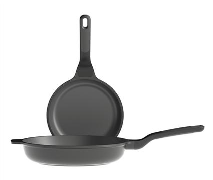 Berghoff 3950599 Lote 2 Sartenes Antiadherentes de Aluminio Reciclado 24-28 cm - Aptas para Inducción