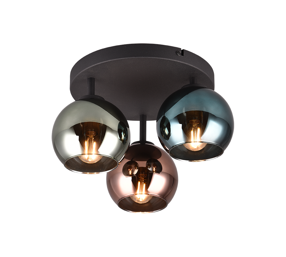 Trio Sheldon plafón metal multicolor R61303017