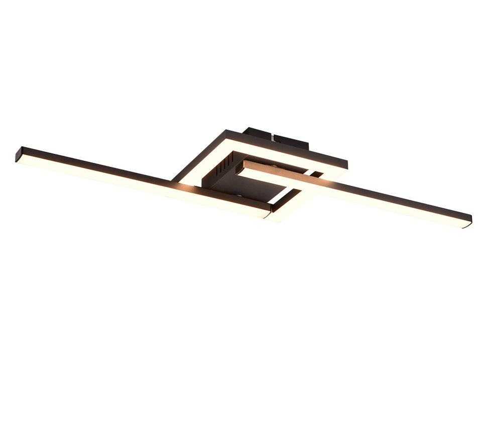 Trio Viale Plafón metal estera negra R67303132