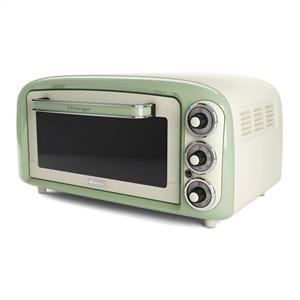 Ariete 979/04 Mini Horno Eléctrico Vintage 18 Litros, Verde, Función Estática, Temporizador, 230°C