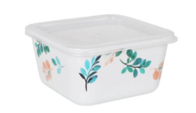 La Mediterranea Fiambrera de Melamina Blanca Brillante 11 x 11 x 5.5 cm (24 Unidades)