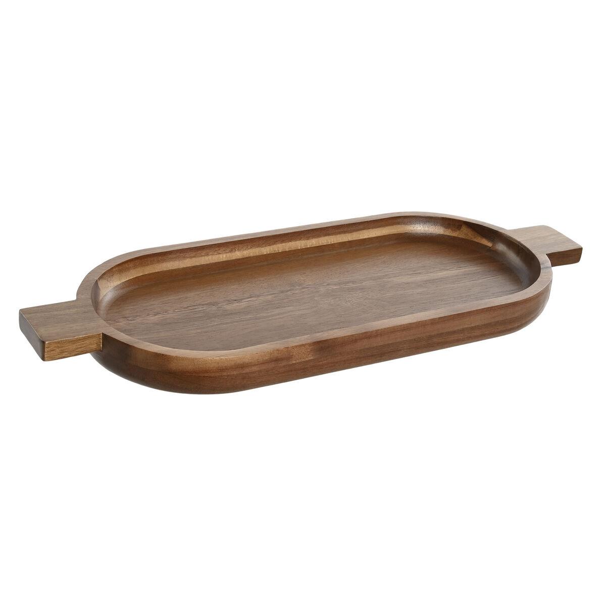 DKD Home Decor Bandeja Basicos de Madera de Acacia Natural para Decoración del Hogar | Medidas 18 x 3.5 x 48.5 cm