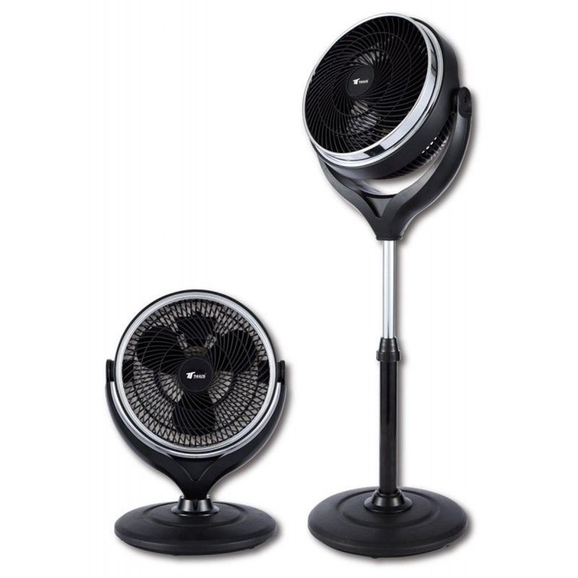 Thulos Ventilador de Pie y Sobremesa TH-FN210 25 cm 42W, 3 Velocidades, Altura Regulable