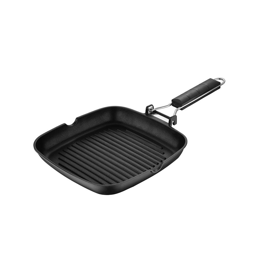 San Ignacio Sartén Asador de Aluminio Prensado Expert 24x24x3.7 cm, Modelo SG-1101