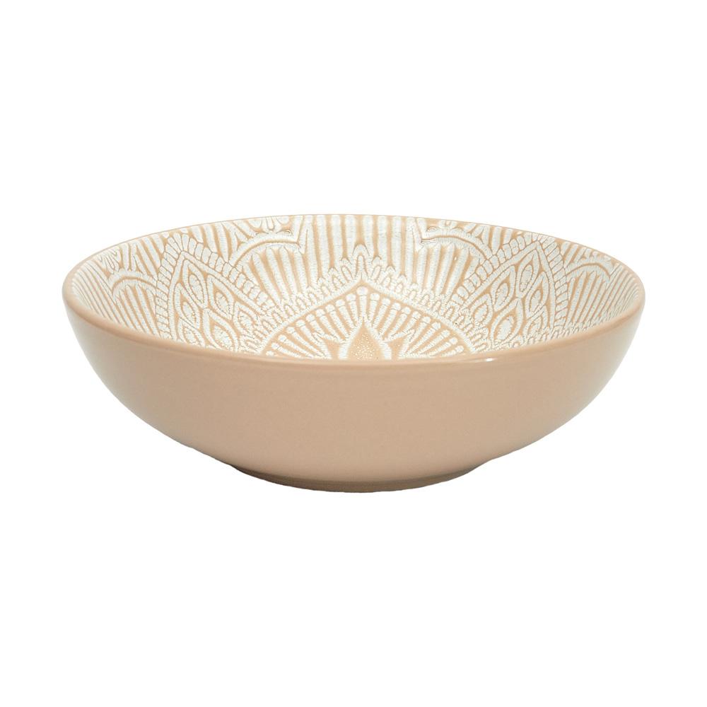 Home Deco Factory Plato Hondo Beige Mirage Cerámica diámetro 18,5 cm