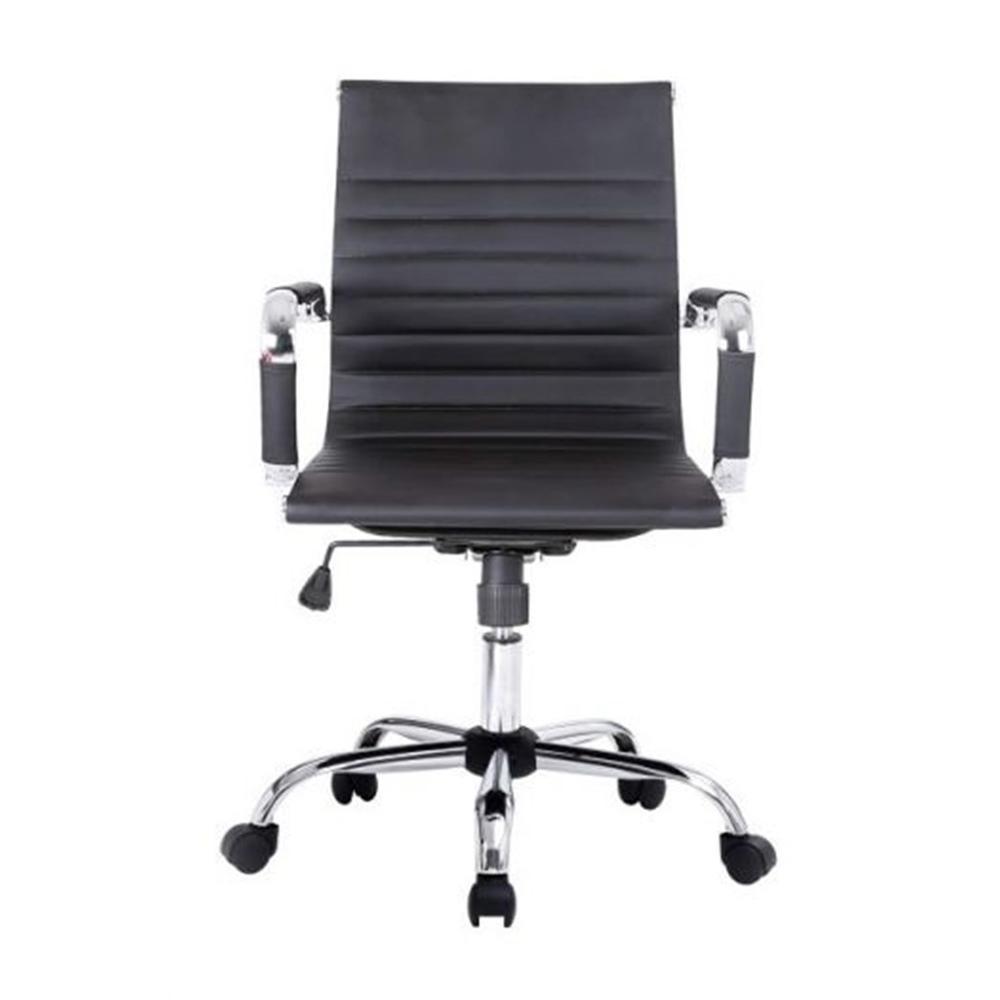 Equip Silla de Oficina 651002 Negra Ergonomica con Respaldo Acolchado y Reposabrazos