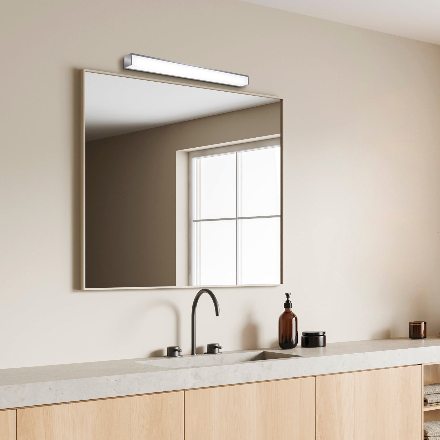 ACB Tavi Aplique 16/3850-60 Cromo, LED 18W 3000K 1500lm, CRI90 I IP44, LED integrado A385060C