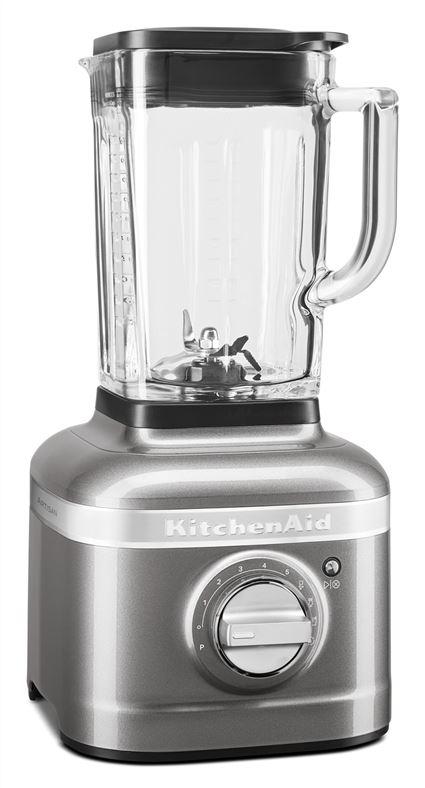 Kitchenaid 5KSB4026 Batidora de Vaso Artisan K400, 1.4L, Plata Medallón, 3 Programas, Función Pulse, Limpieza Automática