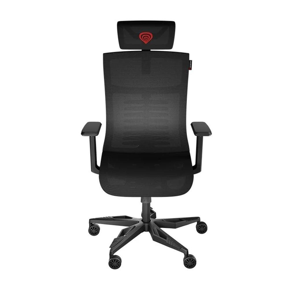 Genesis Astat 700 gr2 Silla Gaming Ergonómica con Soporte Lumbar ExoBase, Malla PureFlow Transpirable, Ajuste de Profundidad y Reposabrazos 3D - Negro