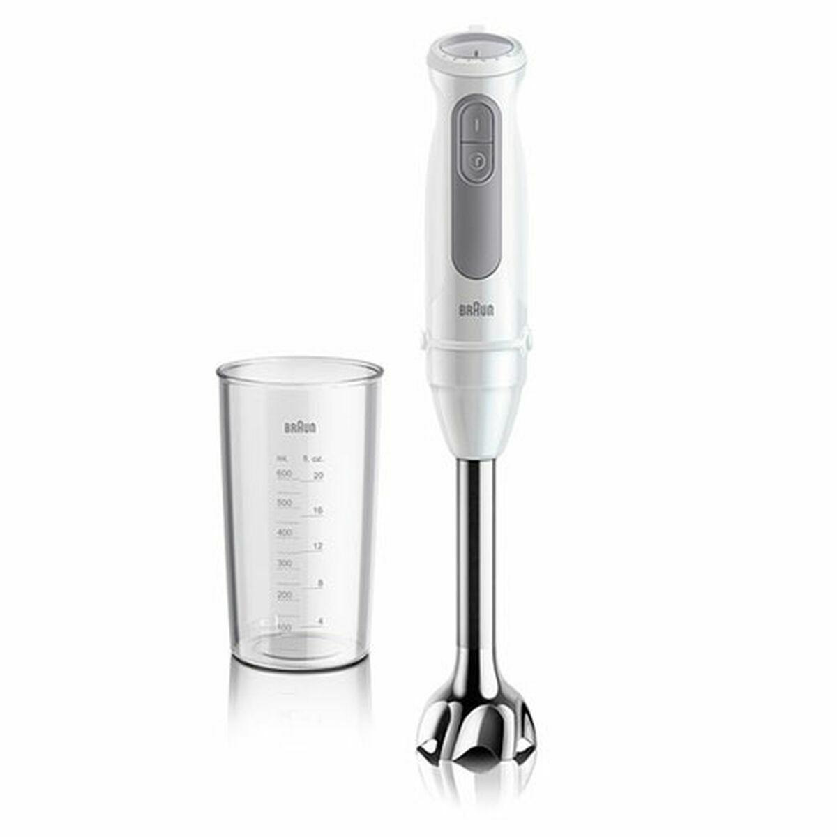 Braun MultiQuick 5 MQ 50001 M Batidora de inmersión 1000W, 21 Velocidades, Acero Inoxidable, Vaso, Sin BPA Gris/Blanco