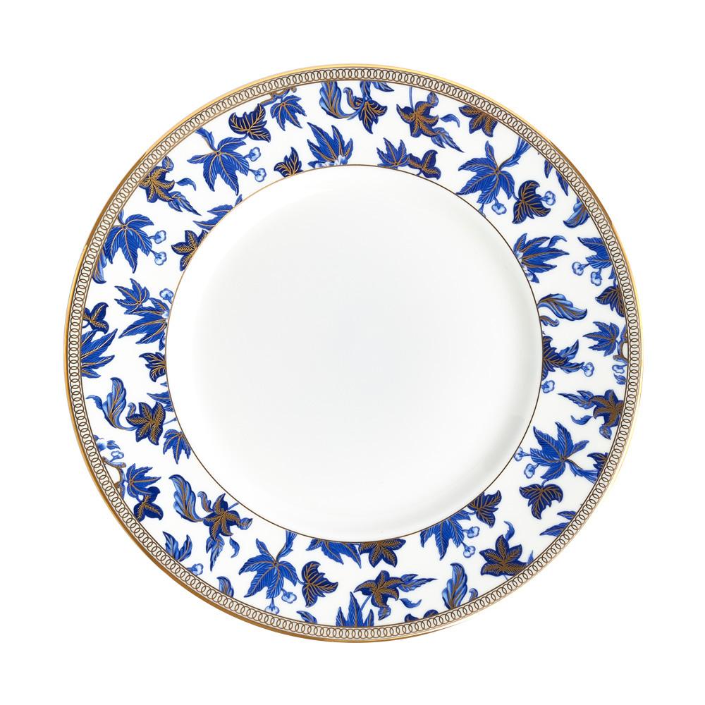 Wedgwood Plato de Postre Hibiscus con Franjas de Oro de 22 Quilates, 23 cm, Set de 4 Platos, Apto para Lavavajillas