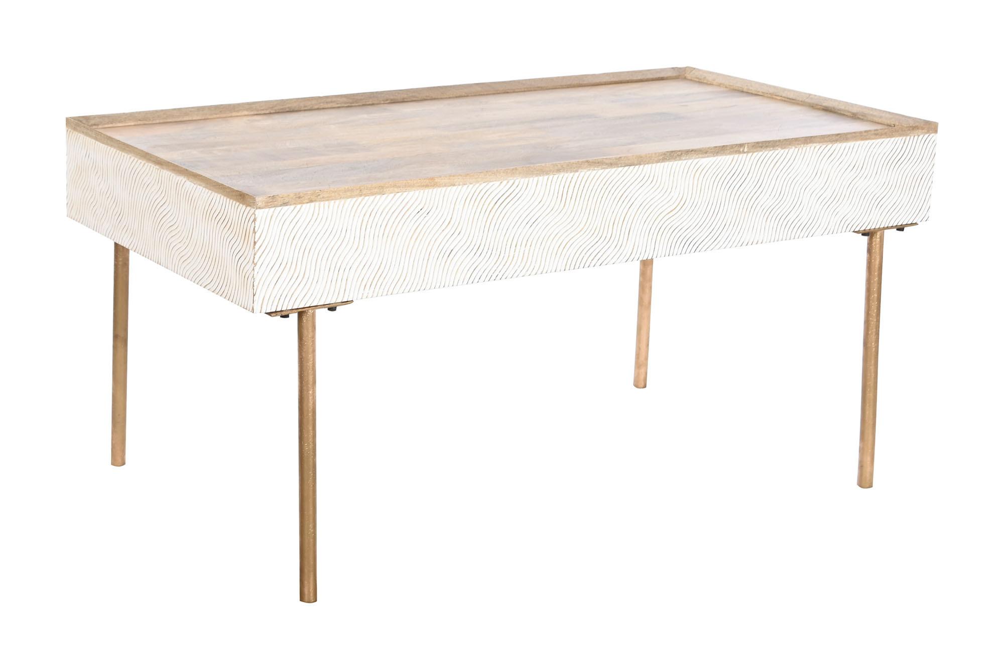 Mesa de Centro Home ESPRIT Hierro Madera de mango 120 x 60 x 57 cm