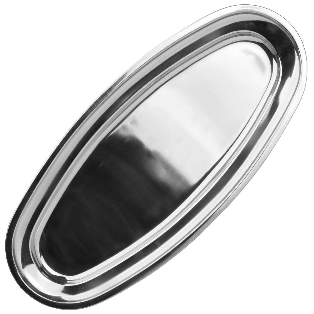 1946 Bandeja Oval de Acero Inoxidable con Ala - 65x29 cm (h.3,5 cm)