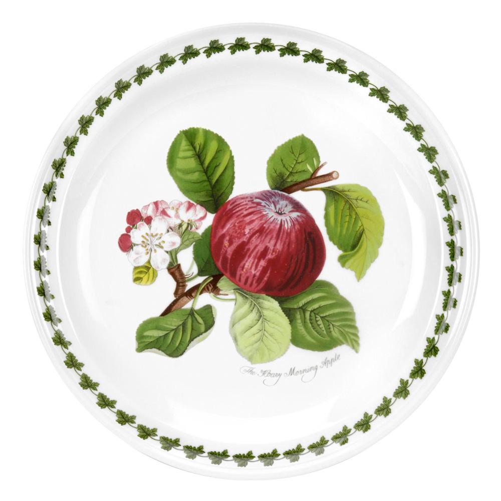 Portmeirion Plato Llano de Cerámica Colección Pomona Diseño Manzana 25 cm Set de 6 Unidades
