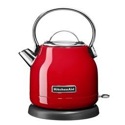 Kitchenaid 5KEK1222 Hervidor de Agua 1,25 Litros Rojo, Pared Dual, Antigoteo, Diseño Retro