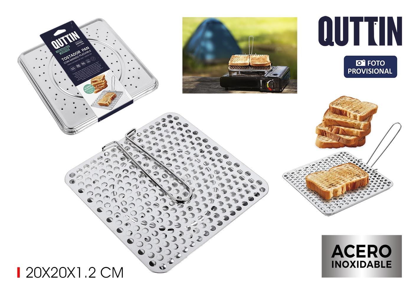 Quttin Tostador de Pan de Acero con Mango Plegable (12 Unidades)
