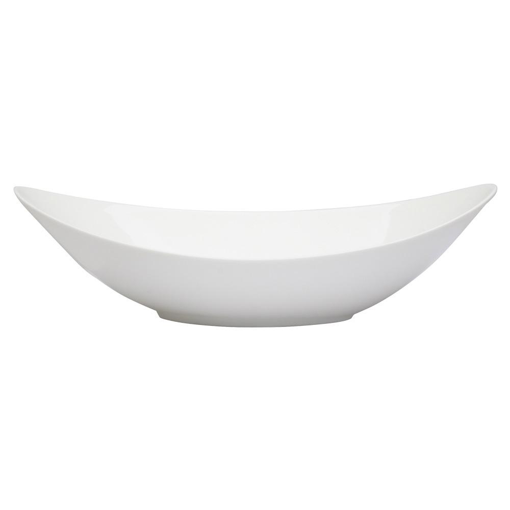 Avet Bol Ovalado Blanco 23x15x6 cm para Hostelería y Colectividades Resistente Apto Microondas y Lavavajillas Pack de 6 Unidades