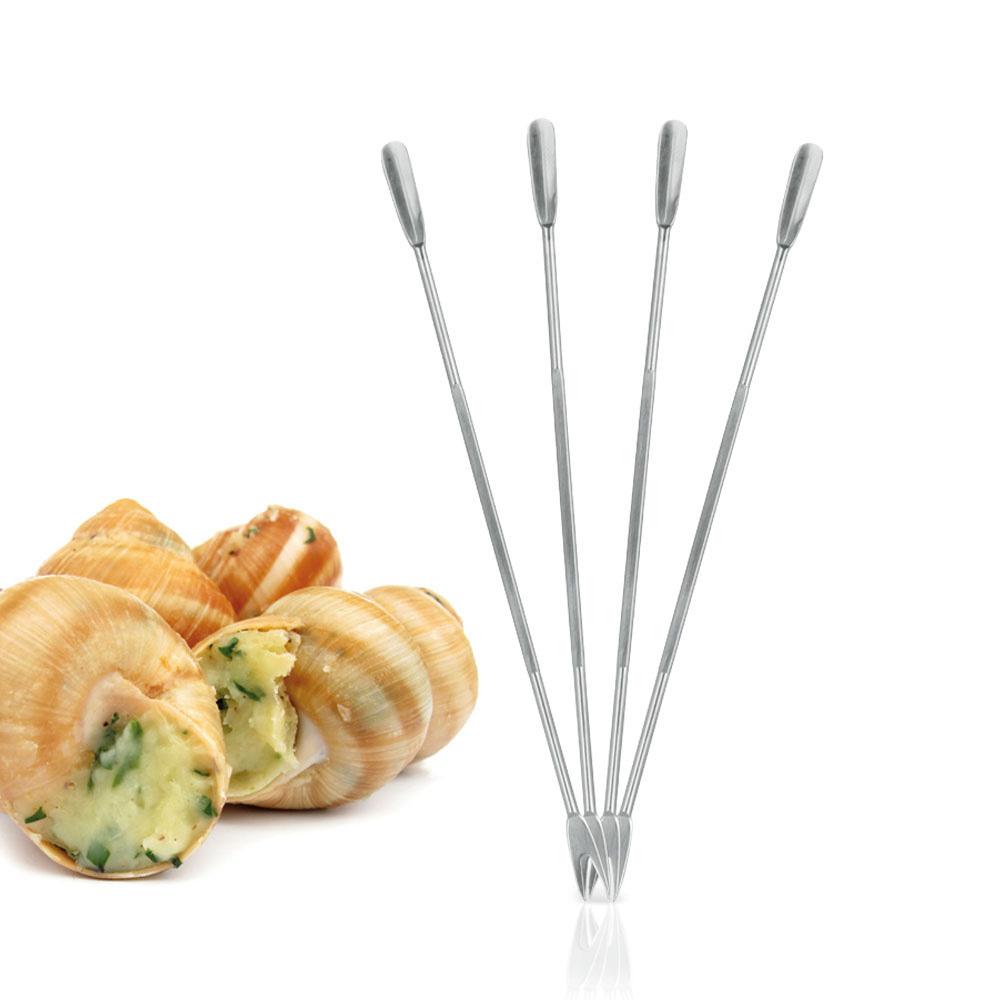 Metaltex Set de 4 pinchos para marisco 18cm acero inoxidable 251040000