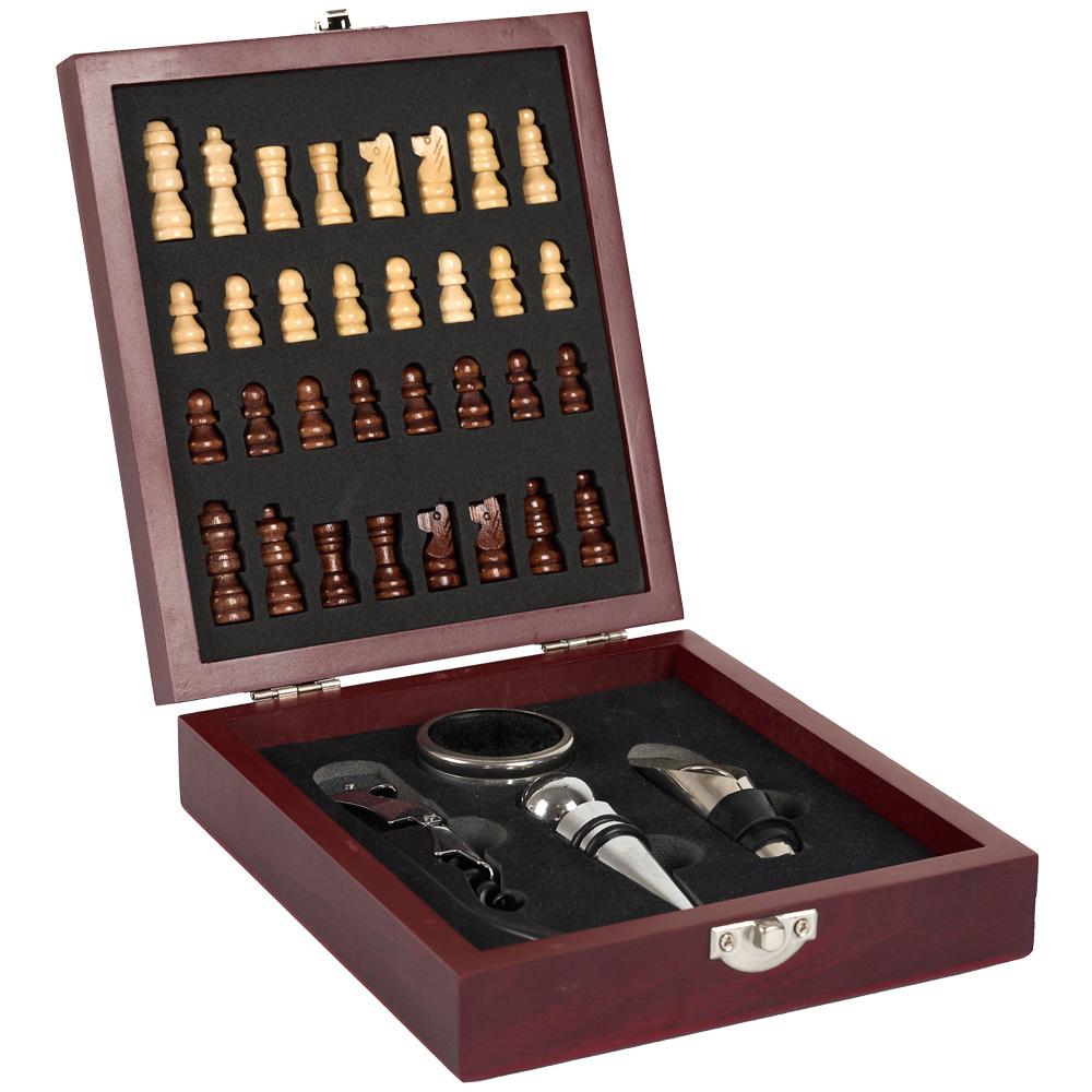 Cook Concept Juego De 4 Piezas Vino Y Ajedrez