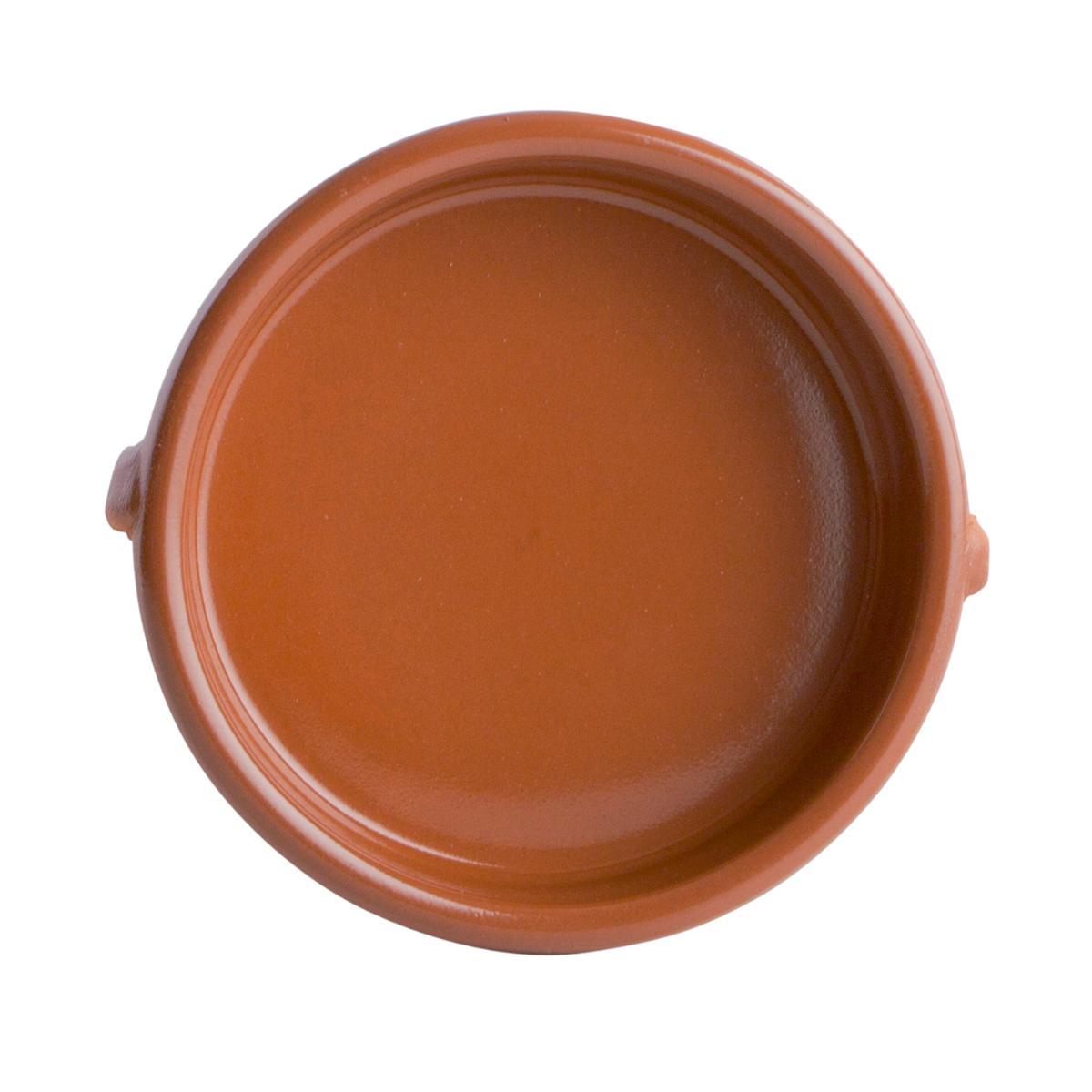 Cazuela de Barro Clásico 23 cm, Set de 6 Unidades, Marrón, Apta Inducción, Vitrocerámica, Gas, Eléctrico, Cerámica Fabricada en España