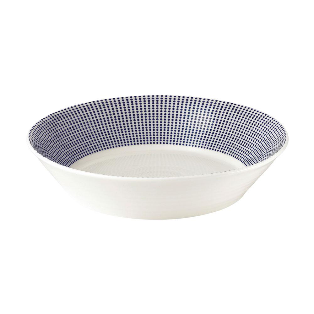 Royal Doulton Plato Hondo Colección Pacific, Diseño Dots, 22 cm, Set de 4 Unidades, Porcelana