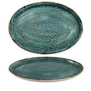 SUMMA Moon Turquesa Fuente Oval 34x24x2 cm, Colección Moon, Vitro Porcelana (6 Unidades)