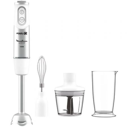 Moulinex Quickchef DD6A5110 Batidora de mano 1000W 10 Velocidades, Tecnología Powelix, Incluye varillas y picadora