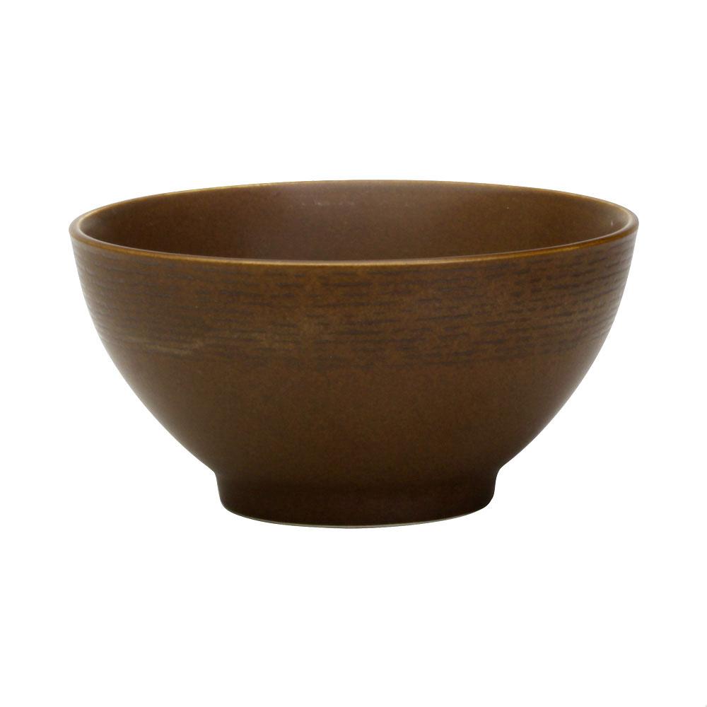 Avet Bol de Cerámica para Desayuno y Postre Artist Brown 660 ml y 14,5 cm de Diámetro - Juego de 6 Piezas