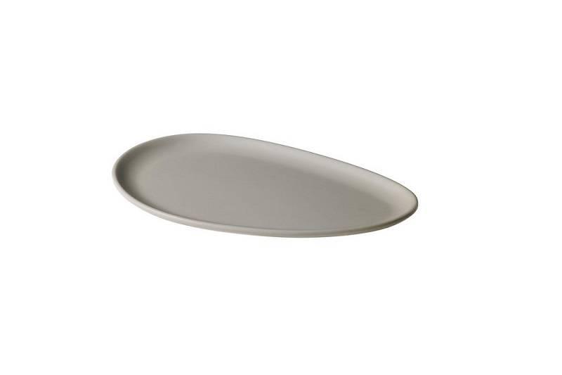 Leone Fuente Oval Melamina 100% para Servir Alimentos 25x15 cm (Alto 2.2 cm) - Apta Lavavajillas, No Horno/Microondas, Temp. Máx. 70ºC