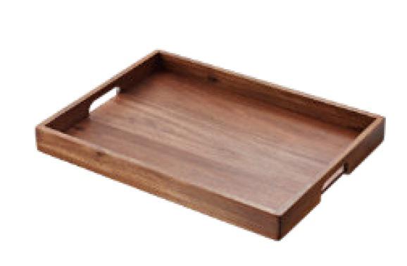 Leone Bandeja con Asas de Madera de Acacia 52x38x5 cm