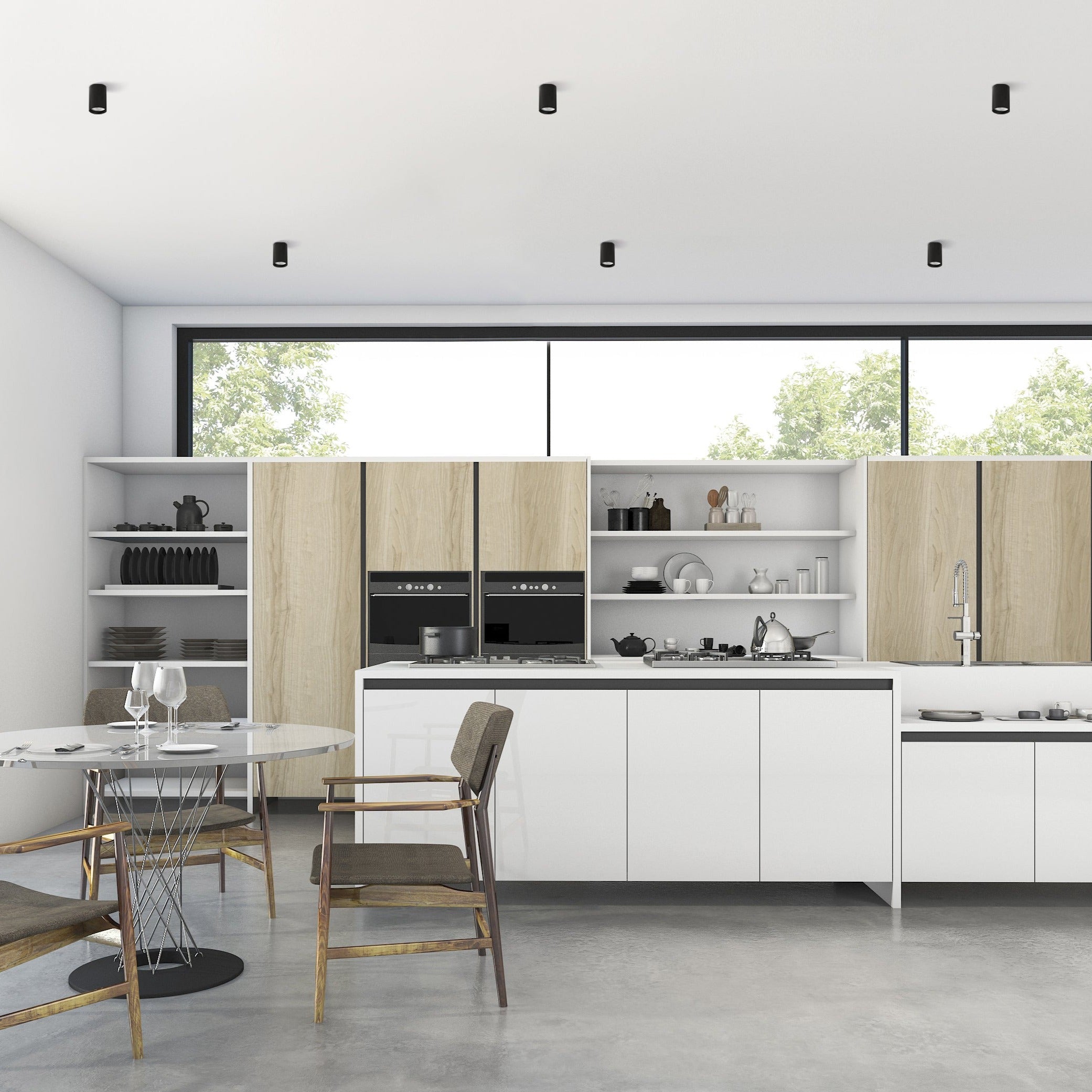 ACB Zoom Plafón 3764/10 Negro Texturado, LED GU10 8W, P37640N