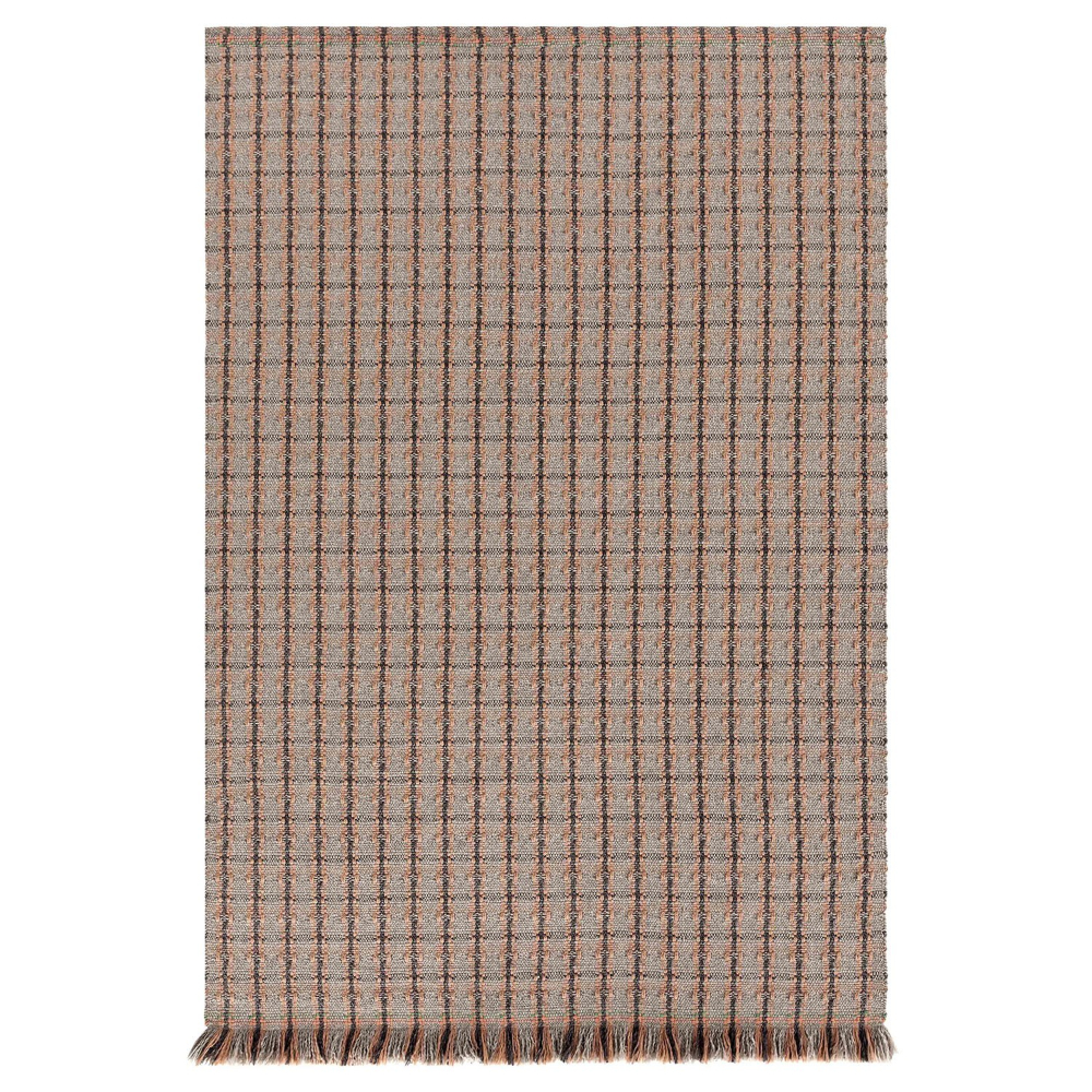 Alfombra Garden Layers Checks terracotta GAN