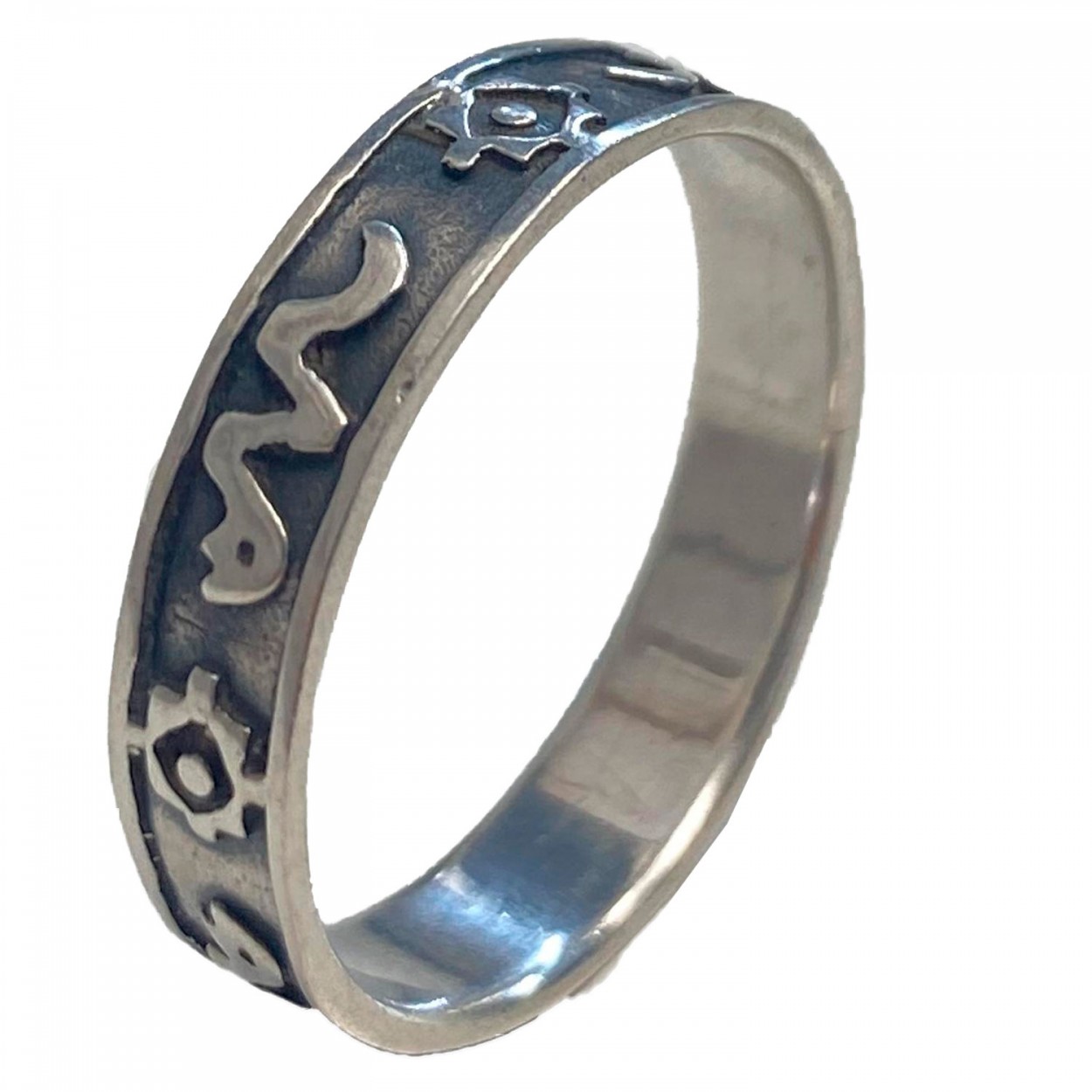 ANILLO PLATA LEY 925 TRIBAL SERPIENTES TALLA 23