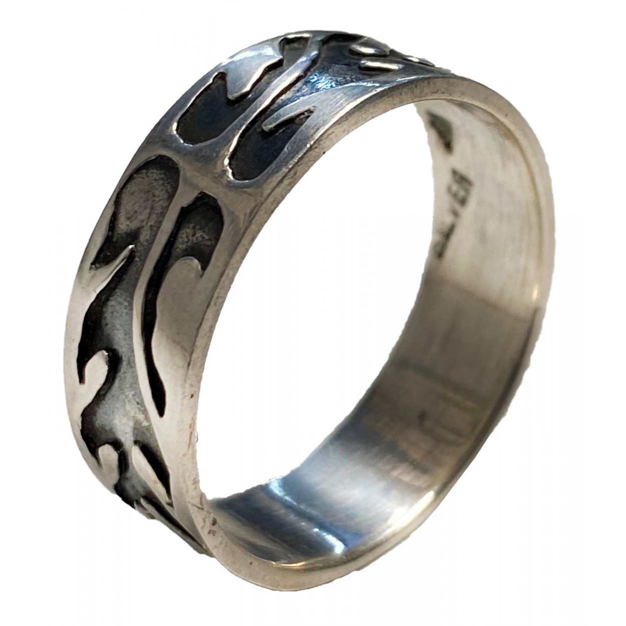 ANILLO PLATA LEY 925 LLAMA TRIBAL TALLA 25