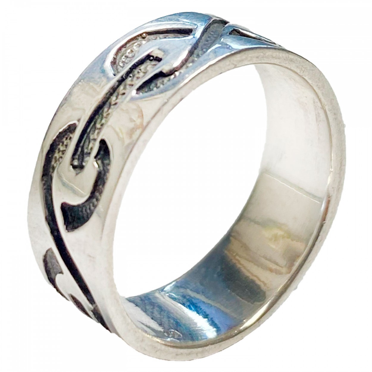 ANILLO PLATA LEY 925 TRIBAL NUDOS TALLA 14