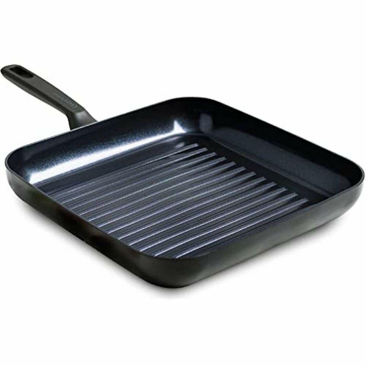 Green Pan Grill Menphis Square 28 cm - Sartén antiadherente de cerámica, libre de PFAS, compatible con todas las cocinas