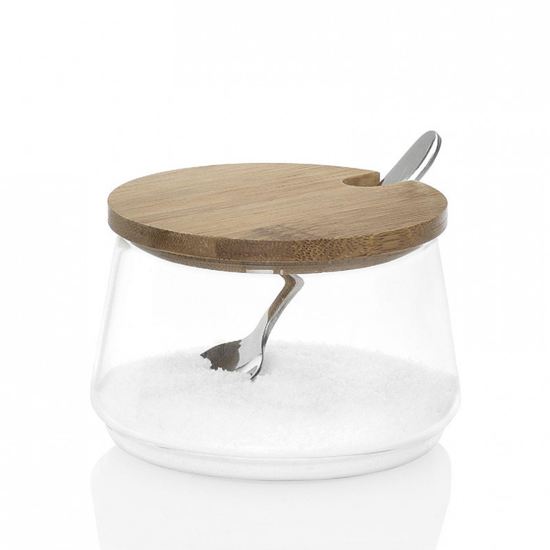 AZUCARERO VIDRIO CON CUCHARA