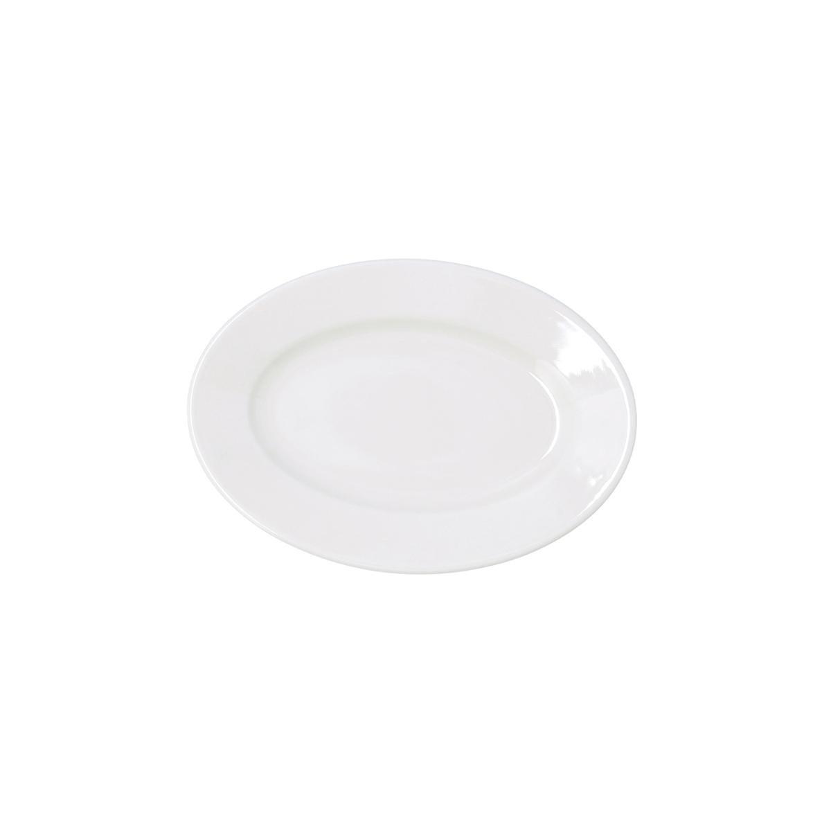 Bidasoa Bandeja Oval Serenity Hydrozero de Porcelana Blanca 20 cm - Apta para lavavajillas y microondas (6 Unidades)