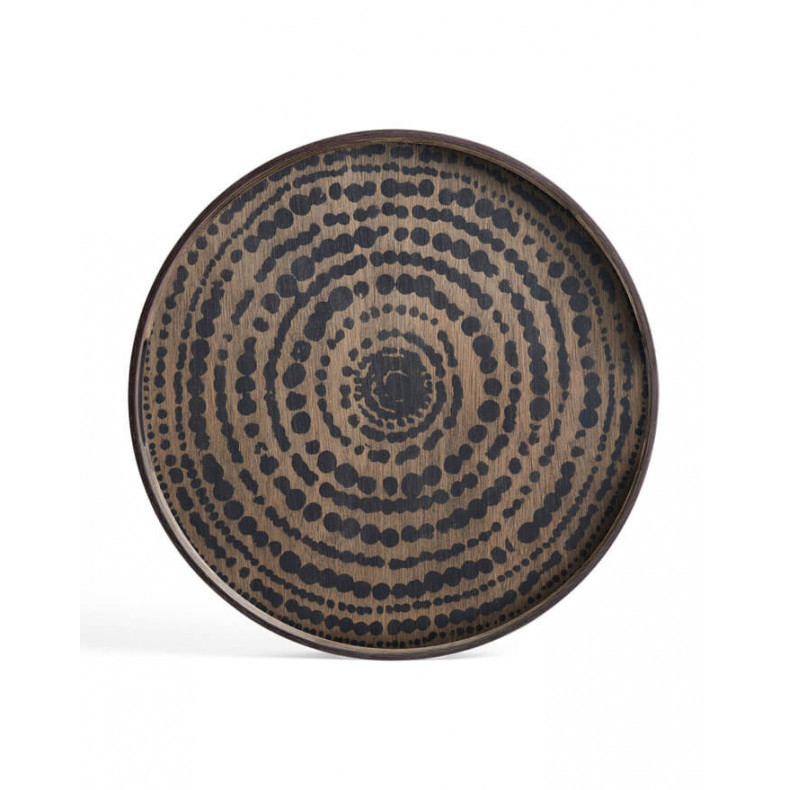 BANDEJA BLACK BEADS D48CM