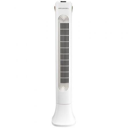 Grunkel Ventilador de Torre 50W, 3 Velocidades, Temporizador, Mando a Distancia, Blanco