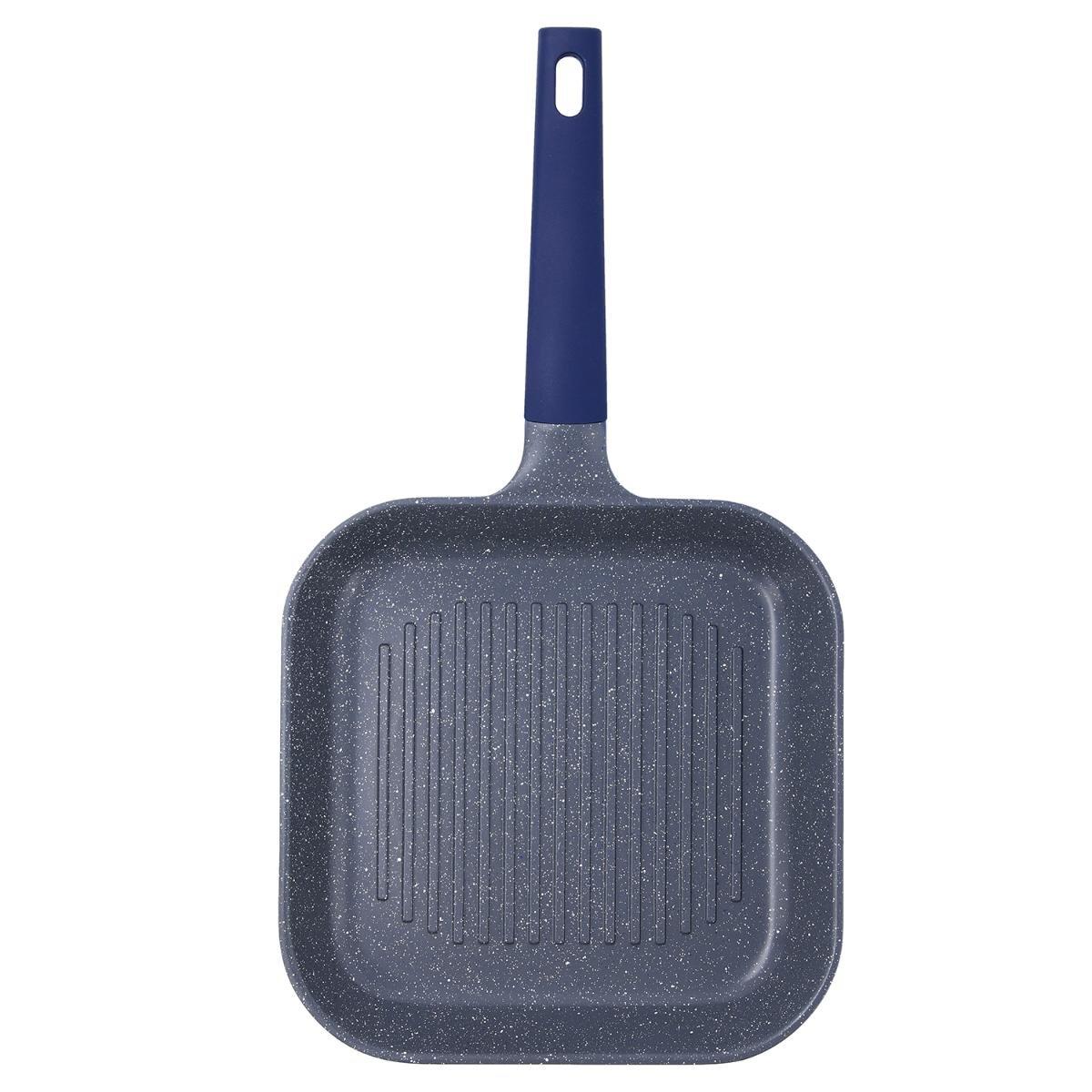 Pyrex Asador Grill Klein de Aluminio Fundido 25 cm, Set de 6, Doble Capa Antiadherente, Apto Lavavajillas y Todo Tipo de Cocinas