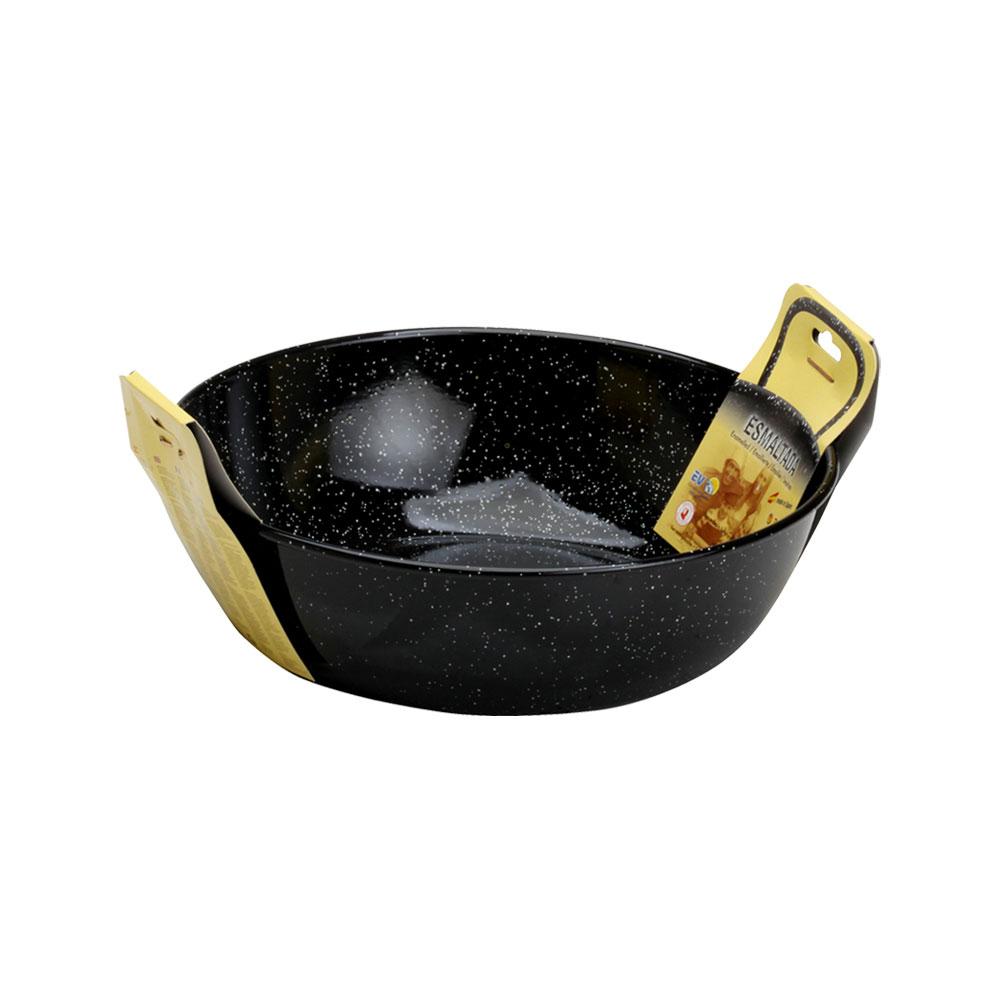 Garcima Paella Honda Vitrificada 36 cm con Asas para Inducción y Horno - Capacidad 7,4 L - Pack 4 Unidades