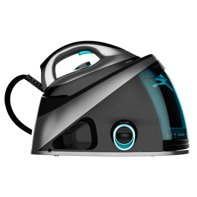 Cecotec Fast&Furious 8040 Absolute Centro de Planchado 2400W, 6 bar Presión, 480 g/min Golpe de Vapor, Negro/Metálico