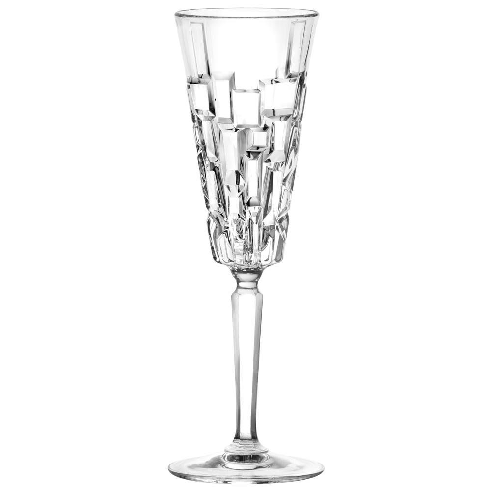 RCR Cristalleria IT Copa de Cava Colección Etna 190ml Cristal Ecológico LUXION® Altura 224mm Diámetro 76mm Set de 6 Unidades