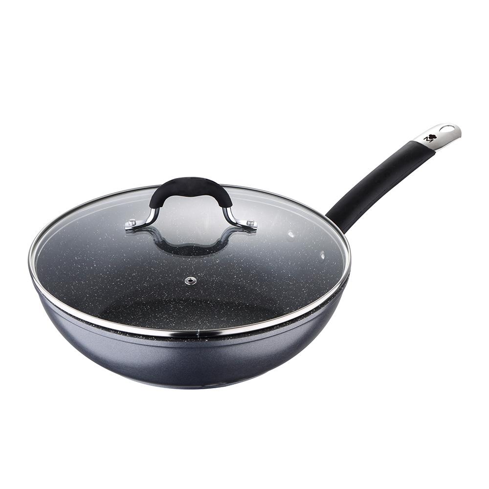 Masterpro Wok con tapa aluminio forjado Home edition Bgmp-3289-bk Ø28x8 cm